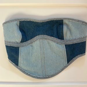 denim crop top recycled